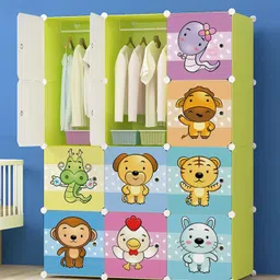 zivety 12-Shelf 12 Door almirah of clothes, cupboard clothes , wardrobe plastic almirah PP Collapsible Wardrobe-picture-30