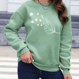 kashian Women Full Sleeve Printed Sweatshirt image 5