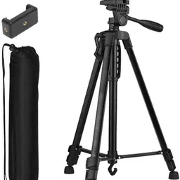 Vedaantron 55-Inch Aluminum Tripod with Mic, Remote & Mobile Holder – Multicolor Tripod image 1
