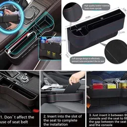 maties Universal Seat Gap Organizer With Stroge Function For Car/Suv/Mpv/Utv Etc-244 Car Side Seat Catcher image 3