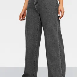 Women Regular Mid Rise Grey Jeans-image-6