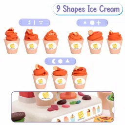 aditi toys Play Dough IceCream Maker Set Includes 6 Color Dough Tubes Each 50g image 4