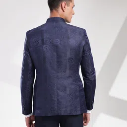 invictus Men Self Design Tuxedo Style Party Blazer image 4