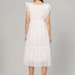 oh mi dios Women Fit and Flare White Midi/Calf Length Dress-picture-22