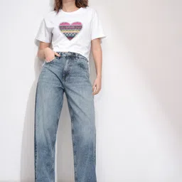 tokyo talkies Women Boot-Leg Mid Rise Blue Jeans image 3