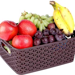 nitsr with device of n Plastic Medium Size Multipurpose Solitaire Storage Basket (Pack of 3) Storage Basket image 4