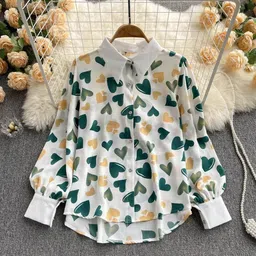 leriya fashion Women Regular Fit Printed Slim Collar Casual Shirt-picture-33