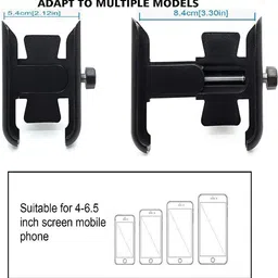 rawatz 360 Degree Rotating Metal CNC Handlebar Holder For 2.5-6.2 Inch Smartphones Bike Mobile Holder image 4