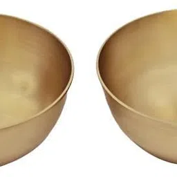 rammetals Bronze Serving Bowl Pure Kansa Bronze Solid Serving Bowl for Dessert Ice Cream Snacks & Dining Table image 2