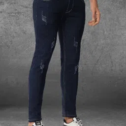 podge Men Skinny Mid Rise Dark Blue Jeans-picture-15