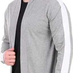 rayware Men Jacket Style Full Sleeve Grey Shrug image 3