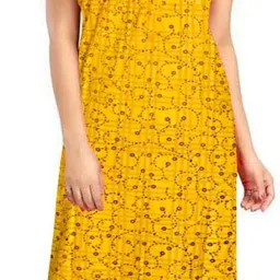 urban décor Printed Pure Cotton Stitched Straight Gown image 2