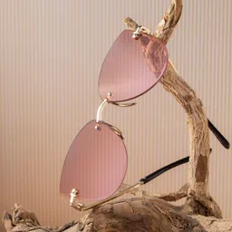 kalveera UV Protection, Gradient, Toughened Glass Lens, Photochromatic Lens Cat-eye Sunglasses (Free Size) image 2