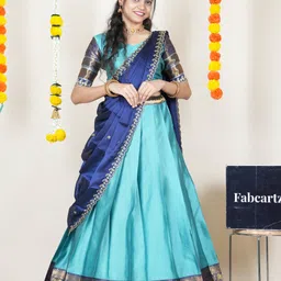 fabcartz Self Design Semi Stitched Lehenga Choli-picture-18