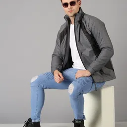 ojass Men Solid Biker/Riding Jacket image 4