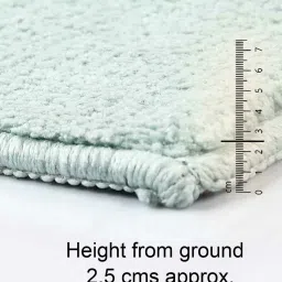 saral home Grey Abstract Cotton 5 ft x 7 ft Machine Made Carpet image 4