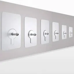 ilasariya Adhesive Wall Screws Hanging Nails - Non-Trace No Drilling Transparent Nail_Free Wall Hook |Heavy Duty Waterproof Seamless Screw for Kitchen Bathroom Storage Room Tile Wall Hook (Pack of 6) Hook 6 image 1