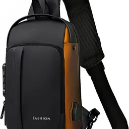 Clear Men & Women Sling Bag FS Verti K SB-01 BRWN s1-image-3