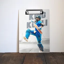 durgawallcraft King Kohli Digital Reprint Clip Board Exam Pad Size (14x10 Inches) image 3