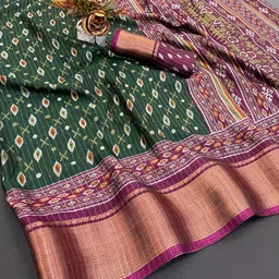 lady shopi Digital Print Daily Wear Art Silk Saree image 2