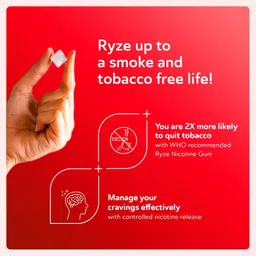 ryze Nicotine Gums 2mg (Frosty Mint) - Combo Pack of 3 x 9 Gum Blister Smoking Cessations image 2