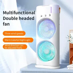 FLAMPER Portable Cooler & LED RGB Light Double Fan Mist Spray USB Cooler with Remote Cooler image 4