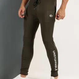 endeavour wear Men Solid Olive Track Pants image 2