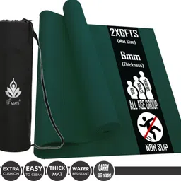 yfmats For Wellness Non Slip Super Soft for men and women with cover Green 6 mm Yoga Mat-picture-41