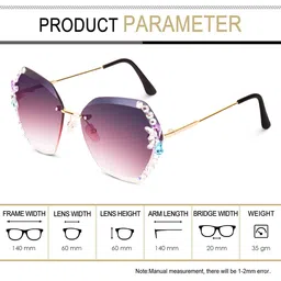 eyedens UV Protection Butterfly Sunglasses (Free Size) image 5