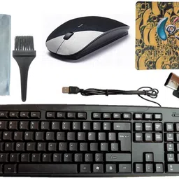ANJO Wired Keyboard-Wireless Mouse-Mouse Pad-3in1 Cleaner-OTG Type C Combo Set-image-19