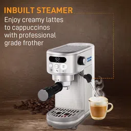 kent Coffee Maker 1400W|High Pressure Steam for Coffee |In-Built Steamer for Frothing 2 Cups Coffee Maker image 4