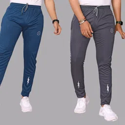 anand Pack of 4 Men Chevron/Zig Zag Multicolor Track Pants-picture-25