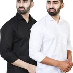 kalawatia fashion Men Regular Fit Solid Spread Collar Party Shirt-picture-26