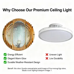 zoreza Modern LED PVC Light for Living Room Hall Balcony Decorative Roof Lamp Cape Cod Ceiling Light Ceiling Lamp image 5