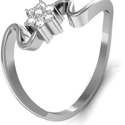 avsar Real Gold and Cubic Zirconia Stones Janavi Ring AVR006WBN 14kt White Gold ring image 5