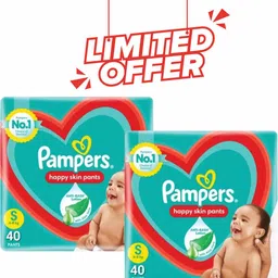 pampers All-Day Comfort Diapers S Size, 80-Pack Anti-Rash Aloe Care IW - S image 1