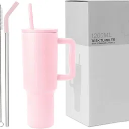 mirae Stainless Steel Vacuum Double Insulated Tumbler with Handle and Straw Stainless Steel Tumbler-picture-24