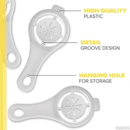 mapperz Re-usable Egg Separator Egg Yolk Separator Egg White Filter Plastic Egg Separator image 2