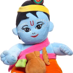aurelio marco Supersoft Lord Krishna soft Toy with Matki - 31 cm-picture-20