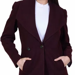comfy sparrow Women Solid Double Breasted Casual Blazer-picture-15
