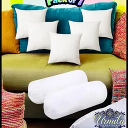 urmila creation 2 Bolester 5 Cushion Microfibre Stripes Bolster Pack of 7 image 1