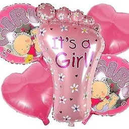 poppfizzanddecor Printed BABY GIRL FOIL BALLOON-305 Balloon-picture-23
