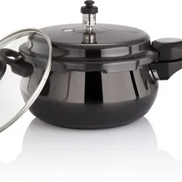 Premier Cucina Trendy Black Handi Pressure Cooker With Glass Lid 1.5 L Induction Bottom Pressure Cooker-image-53