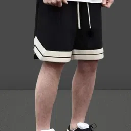 culish trend Color Block Men Black, White Sports Shorts-picture-13