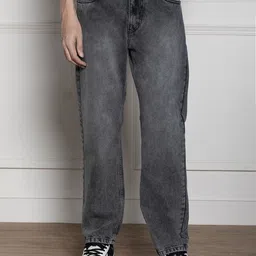 dennis lingo Men Relaxed Fit Mid Rise Dark Grey Jeans image 1