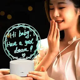 yps 3D Acrylic Creative LED Message Writing Board Table Lamp image 4