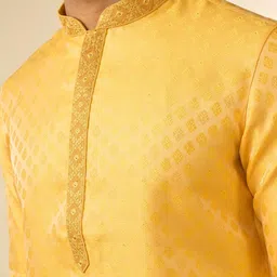 diwas by manyavar Men Self Design Art Silk Straight Kurta image 2
