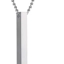 lila Vertical Bar Pendant Black Gold Silver Copper Color Design Locket Stainless Steel Pendant Set image 5