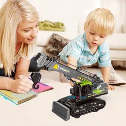 shipease Friction Powered Excavator Crane Toy Bulldozer JCB Construction Truck for Kids image 5