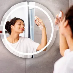 flipkart perfect homes Round Bathroom Decorative LED Touch Sensor Living Room Bedroom & Office Bathroom Mirror image 4